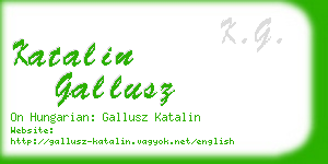 katalin gallusz business card